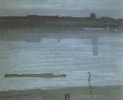 James Mcneill Whistler nocturne blue and silver chelsea Spain oil painting artist
